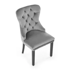 Garnero Arredamenti Sedie In Tessuto-Set 2 sedie da pranzo moderne in tessuto nero Briar Grigio