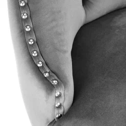 Garnero Arredamenti Sedie In Tessuto-Set 2 sedie da pranzo moderne in tessuto nero Briar Grigio