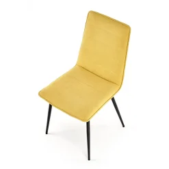 Garnero Arredamenti Sedie In Tessuto-Set 4 sedie da pranzo moderne in tessuto nero Quiche Senape