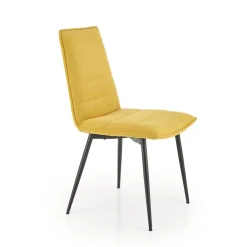 Garnero Arredamenti Sedie In Tessuto-Set 4 sedie da pranzo moderne in tessuto nero Quiche Senape