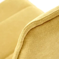 Garnero Arredamenti Sedie In Tessuto-Set 4 sedie da pranzo moderne in tessuto nero Quiche Senape