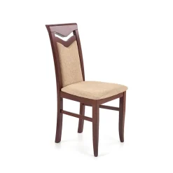 Garnero Arredamenti Sedie In Tessuto|Sedie In Legno-Set 2 sedie da pranzo moderne in tessuto noce Lusaka