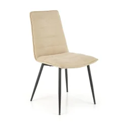 Garnero Arredamenti Sedie In Tessuto-Set 4 sedie da pranzo moderne in tessuto nero Quiche Beige