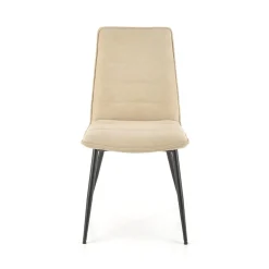 Garnero Arredamenti Sedie In Tessuto-Set 4 sedie da pranzo moderne in tessuto nero Quiche Beige