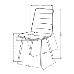 Garnero Arredamenti Sedie In Tessuto-Set 4 sedie da pranzo moderne in tessuto nero Quiche Beige