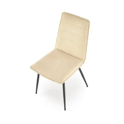 Garnero Arredamenti Sedie In Tessuto-Set 4 sedie da pranzo moderne in tessuto nero Quiche Beige