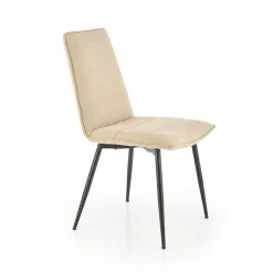 Garnero Arredamenti Sedie In Tessuto-Set 4 sedie da pranzo moderne in tessuto nero Quiche Beige