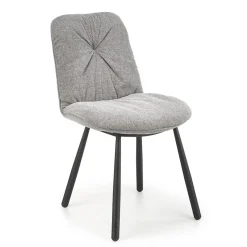 Garnero Arredamenti Sedie In Tessuto-Set 4 sedie da pranzo moderne in tessuto grigio nero Kaos