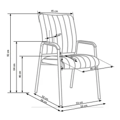 Garnero Arredamenti Sedie Imbottite Ecopelle-Set 4 sedie da pranzo moderne con braccioli in ecopelle nero Bert