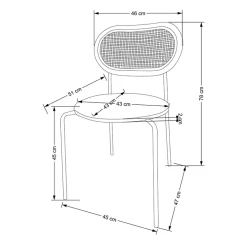 Garnero Arredamenti Sedie Imbottite Ecopelle-Set 4 sedie da sala in rattan ed ecopelle chiaro Tiny Marrone