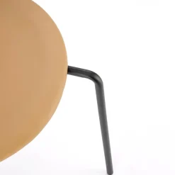 Garnero Arredamenti Sedie Imbottite Ecopelle-Set 4 sedie da sala in rattan ed ecopelle chiaro Tiny Marrone