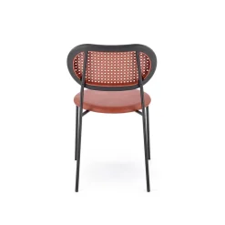 Garnero Arredamenti Sedie In Legno|Sedie Imbottite Ecopelle-Set 4 sedie da sala in rattan ed ecopelle Tiny Bordeaux