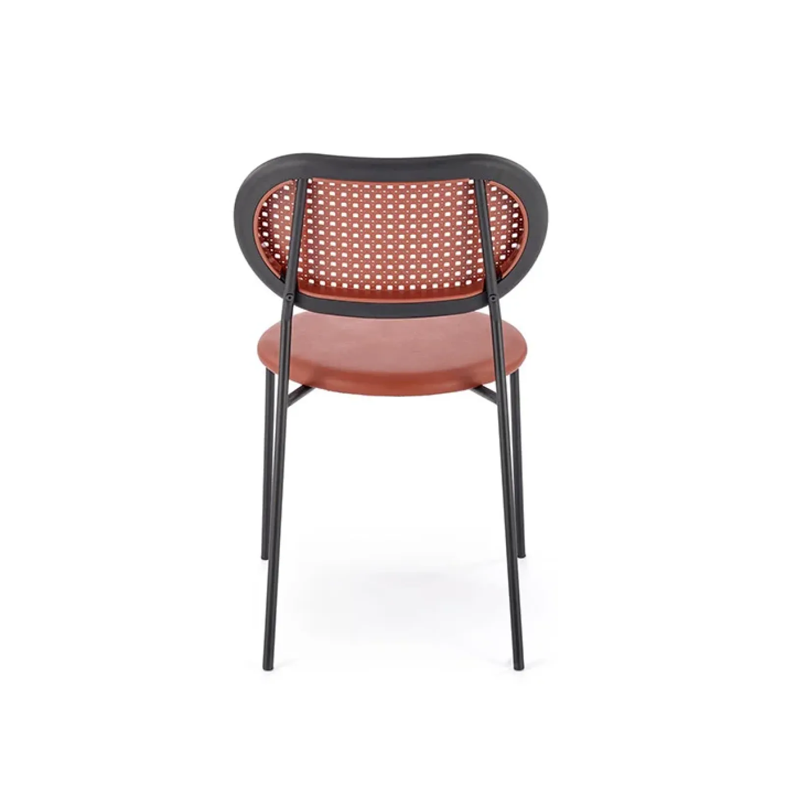 Garnero Arredamenti Sedie In Legno|Sedie Imbottite Ecopelle-Set 4 sedie da sala in rattan ed ecopelle Tiny Bordeaux