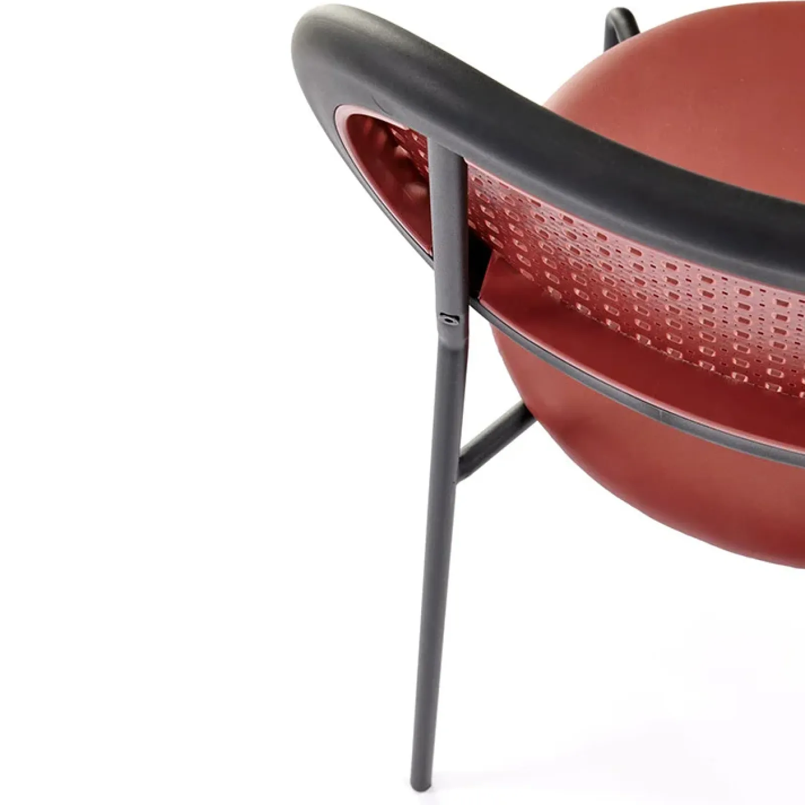 Garnero Arredamenti Sedie In Legno|Sedie Imbottite Ecopelle-Set 4 sedie da sala in rattan ed ecopelle Tiny Bordeaux