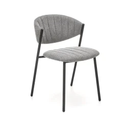 Garnero Arredamenti Sedie In Tessuto-Set 2 sedie da sala in tessuto grigio scuro nero Elsa