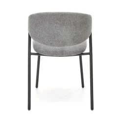 Garnero Arredamenti Sedie In Tessuto-Set 2 sedie da sala in tessuto grigio scuro nero Elsa