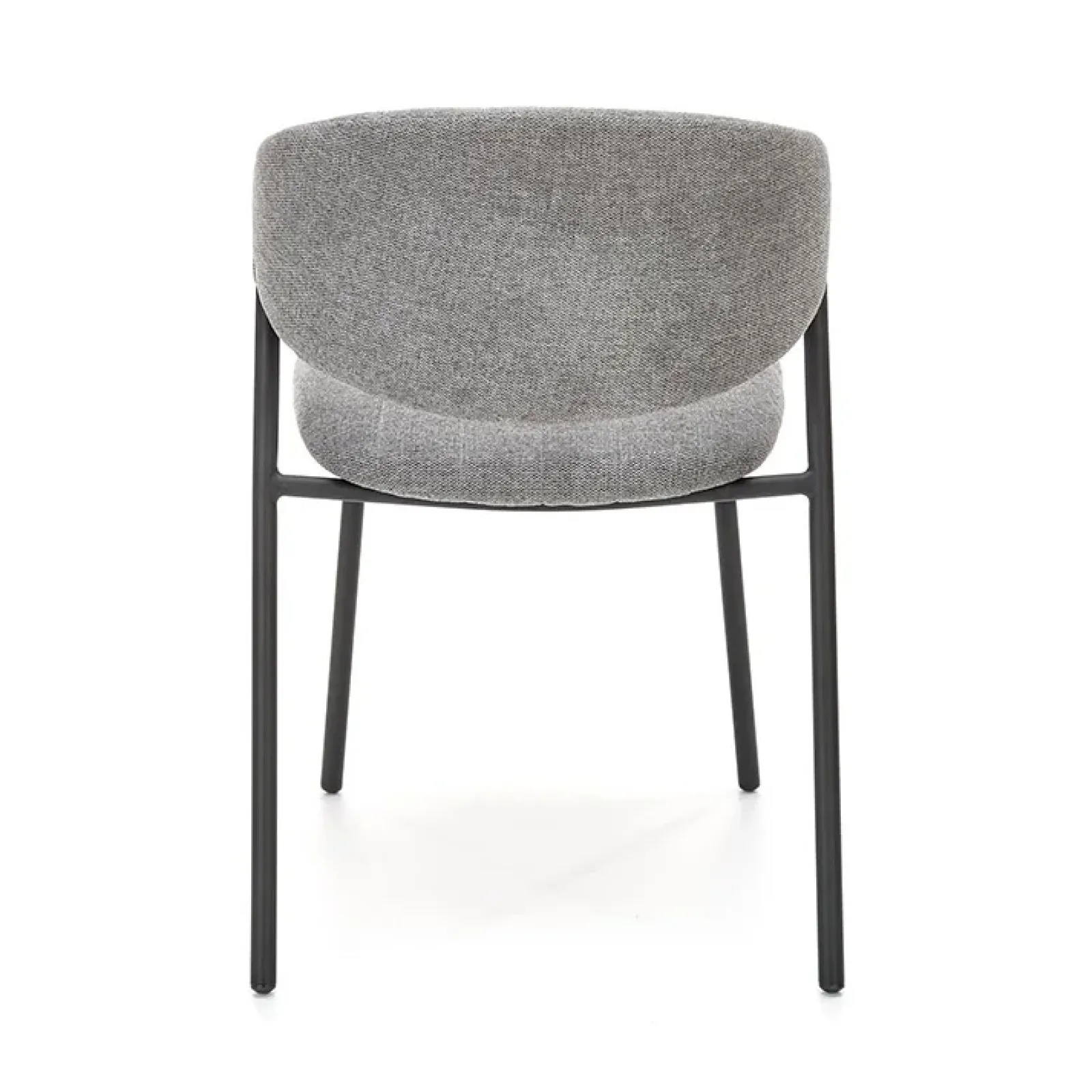 Garnero Arredamenti Sedie In Tessuto-Set 2 sedie da sala in tessuto grigio scuro nero Elsa