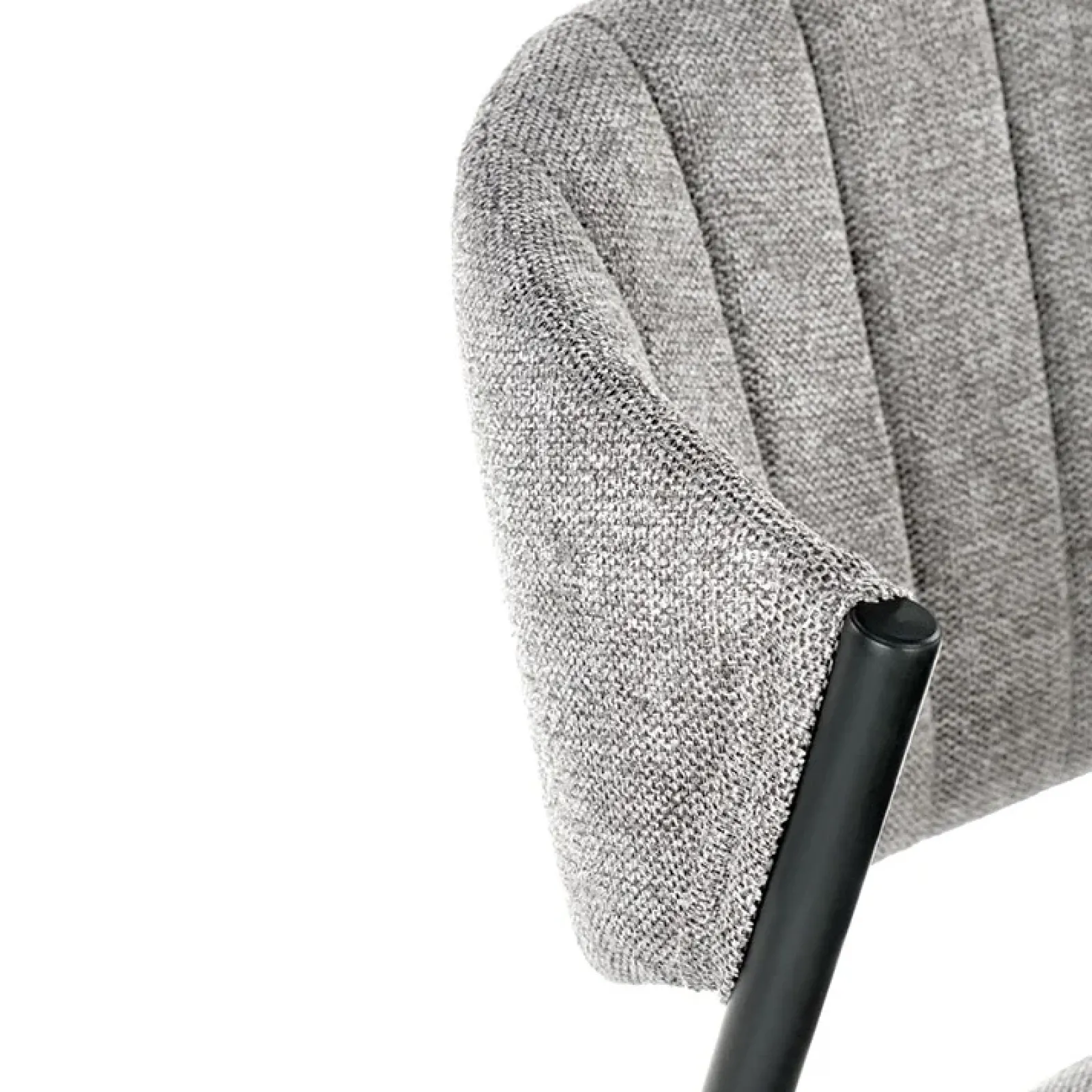 Garnero Arredamenti Sedie In Tessuto-Set 2 sedie da sala in tessuto grigio scuro nero Elsa