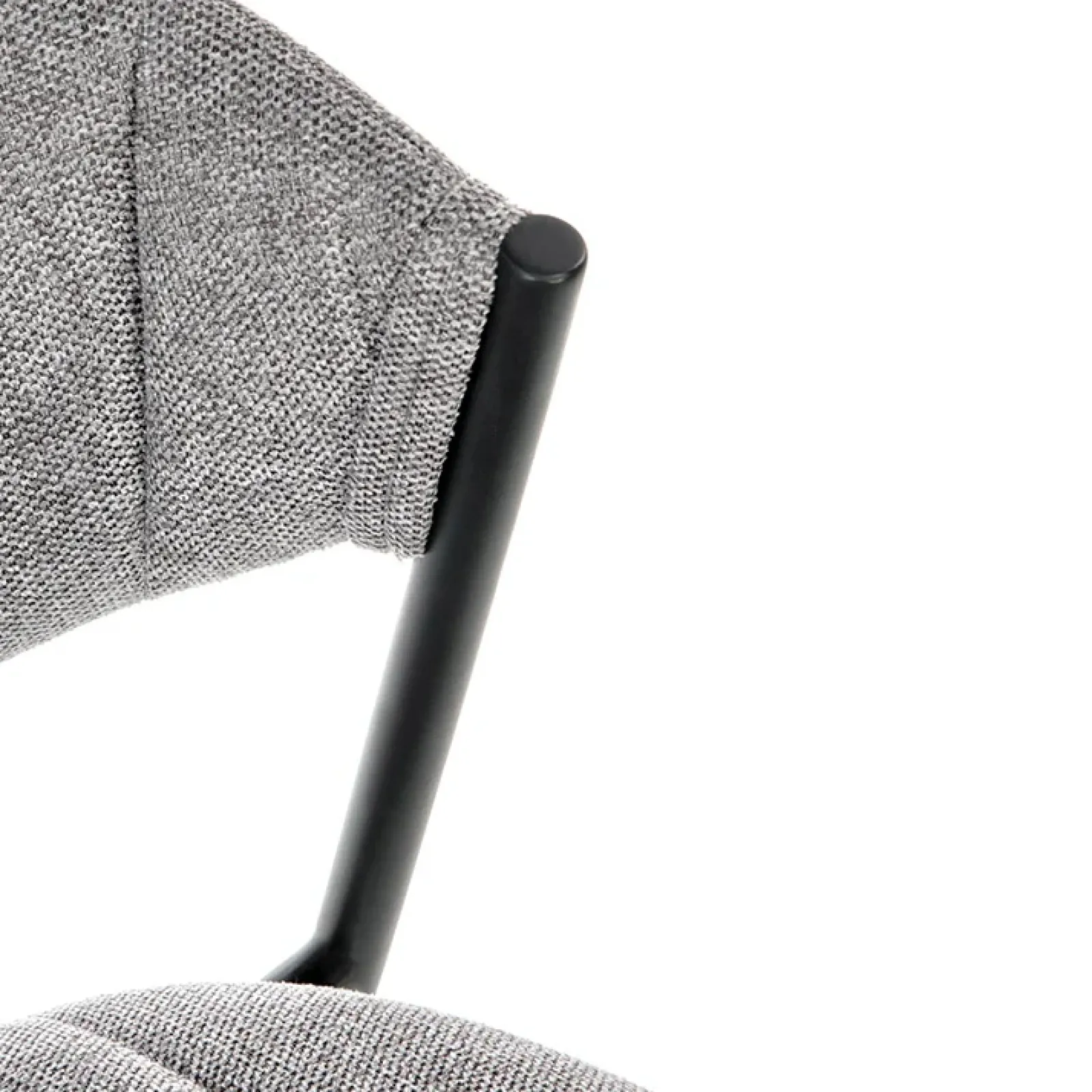 Garnero Arredamenti Sedie In Tessuto-Set 2 sedie da sala in tessuto grigio scuro nero Elsa