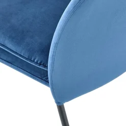 Garnero Arredamenti Sedie In Tessuto-Set 4 sedie da sala moderne in tessuto navy Orco Blu