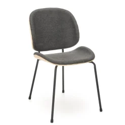 Garnero Arredamenti Sedie Sala Attesa|Sedie In Tessuto-Set 2 sedie da sala moderne in tessuto rovere grigio scuro Dorotea