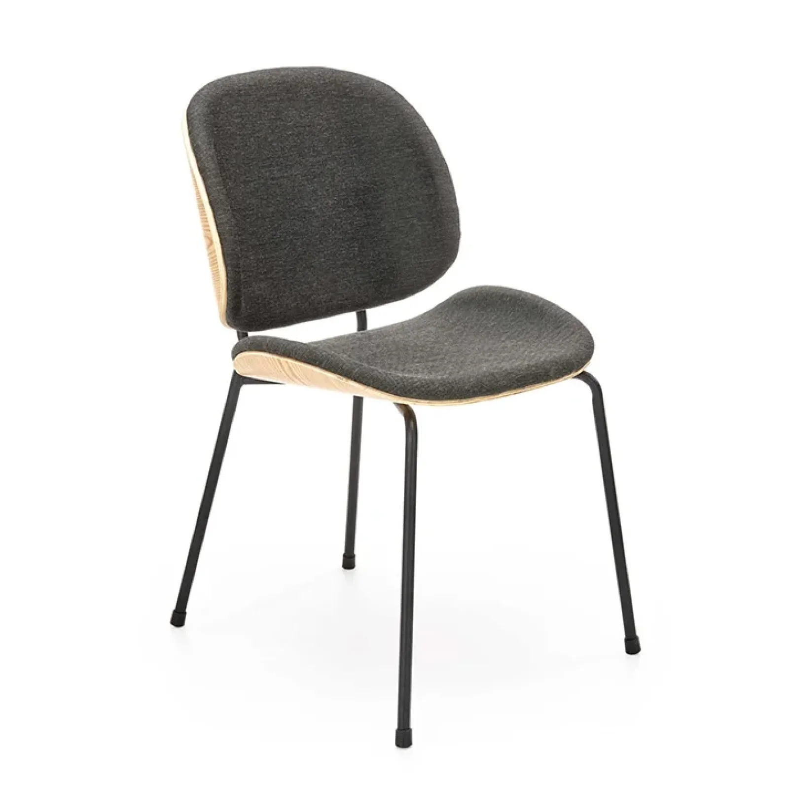 Garnero Arredamenti Sedie Sala Attesa|Sedie In Tessuto-Set 2 sedie da sala moderne in tessuto rovere grigio scuro Dorotea