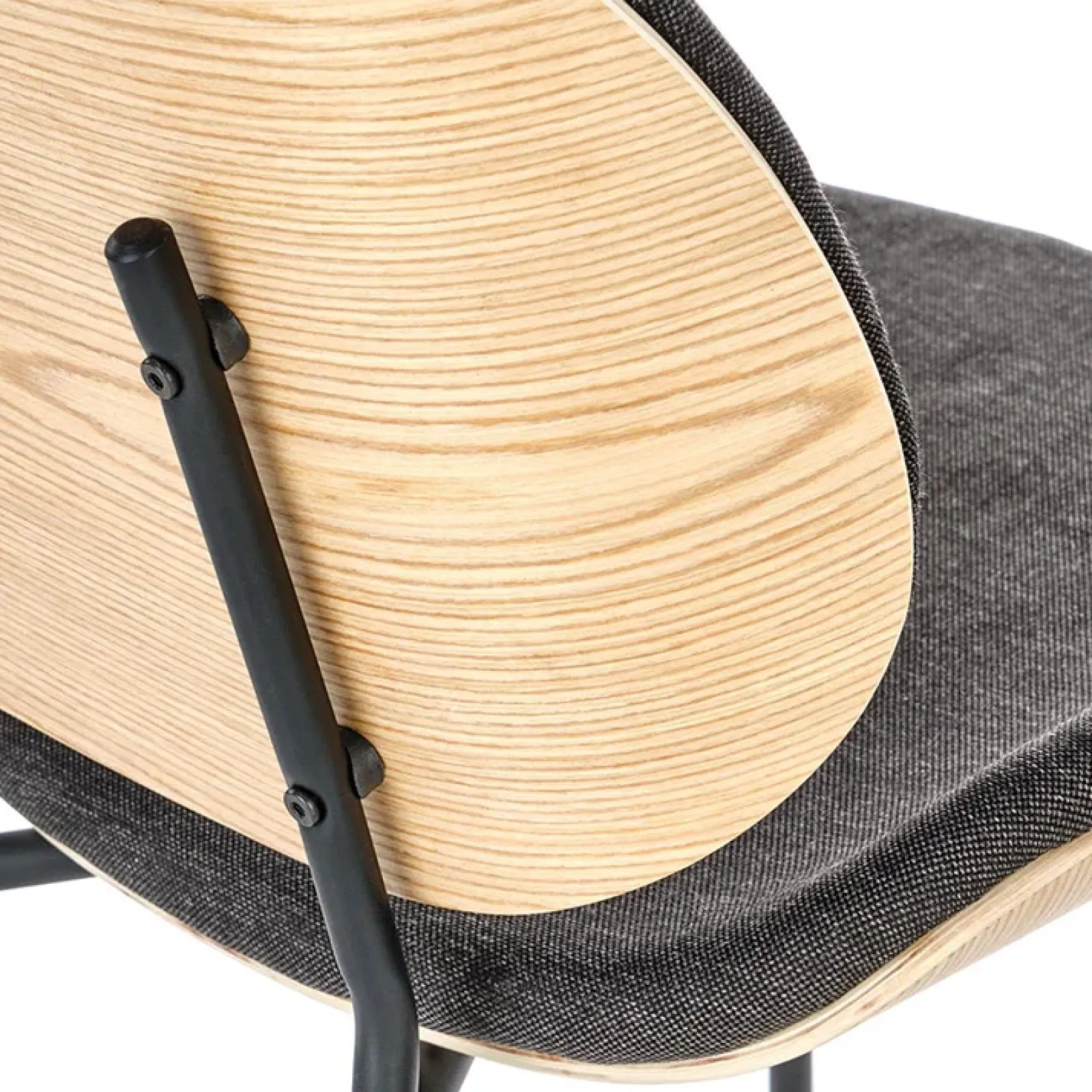 Garnero Arredamenti Sedie Sala Attesa|Sedie In Tessuto-Set 2 sedie da sala moderne in tessuto rovere grigio scuro Dorotea