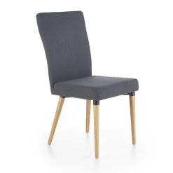 Garnero Arredamenti Sedie In Tessuto-Set 4 sedie da sala moderne in tessuto grigio scuro Barone