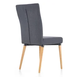 Garnero Arredamenti Sedie In Tessuto-Set 4 sedie da sala moderne in tessuto grigio scuro Barone