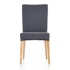 Garnero Arredamenti Sedie In Tessuto-Set 4 sedie da sala moderne in tessuto grigio scuro Barone