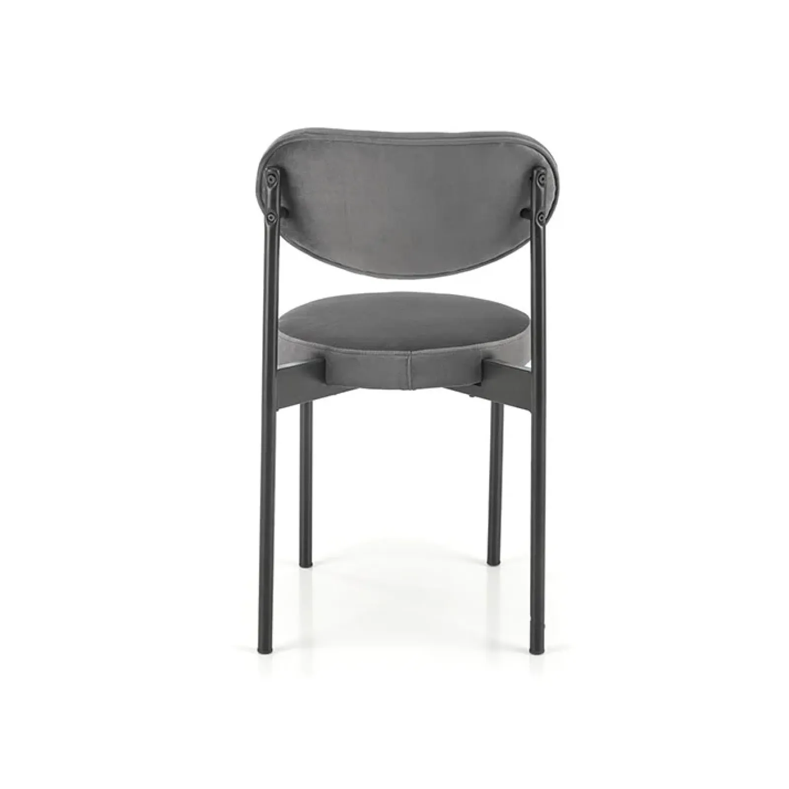 Garnero Arredamenti Sedie In Tessuto-Set 4 sedie da soggiorno in tessuto nero Leela Grigio