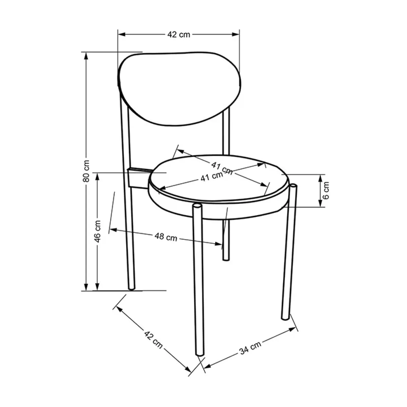 Garnero Arredamenti Sedie In Tessuto-Set 4 sedie da soggiorno in tessuto nero Leela Grigio