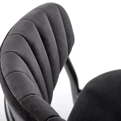 Garnero Arredamenti Sedie In Tessuto-Set 4 sedie da soggiorno moderne in velluto Lina Nero