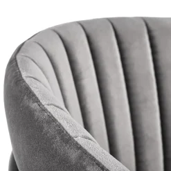 Garnero Arredamenti Sedie In Tessuto-Set 4 sedie da soggiorno moderne in velluto Lina Grigio