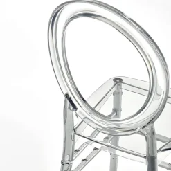 Garnero Arredamenti Sedie Trasparenti E Plexiglass-Set 4 sedie da soggiorno policarbonato fumé Fluffy