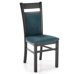 Garnero Arredamenti Sedie In Tessuto|Sedie In Legno-Set 2 sedie imbottite classiche in tessuto nero verde Azalea Verde Petrolio - Nero