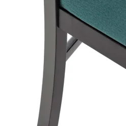 Garnero Arredamenti Sedie In Tessuto|Sedie In Legno-Set 2 sedie imbottite classiche in tessuto nero verde Azalea Verde Petrolio - Nero