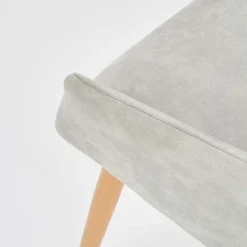 Garnero Arredamenti Sedie Imbottite Ecopelle-Set 2 sedie imbottite da soggiorno in ecopelle Soleil Grigio