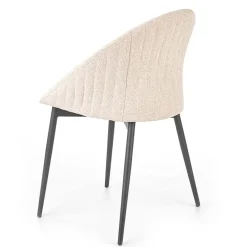 Garnero Arredamenti Sedie In Tessuto-Set 2 sedie imbottite design in tessuto beige Amelia