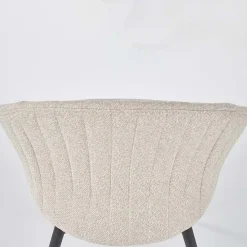 Garnero Arredamenti Sedie In Tessuto-Set 2 sedie imbottite design in tessuto beige Amelia