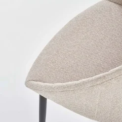 Garnero Arredamenti Sedie In Tessuto-Set 2 sedie imbottite design in tessuto beige Amelia