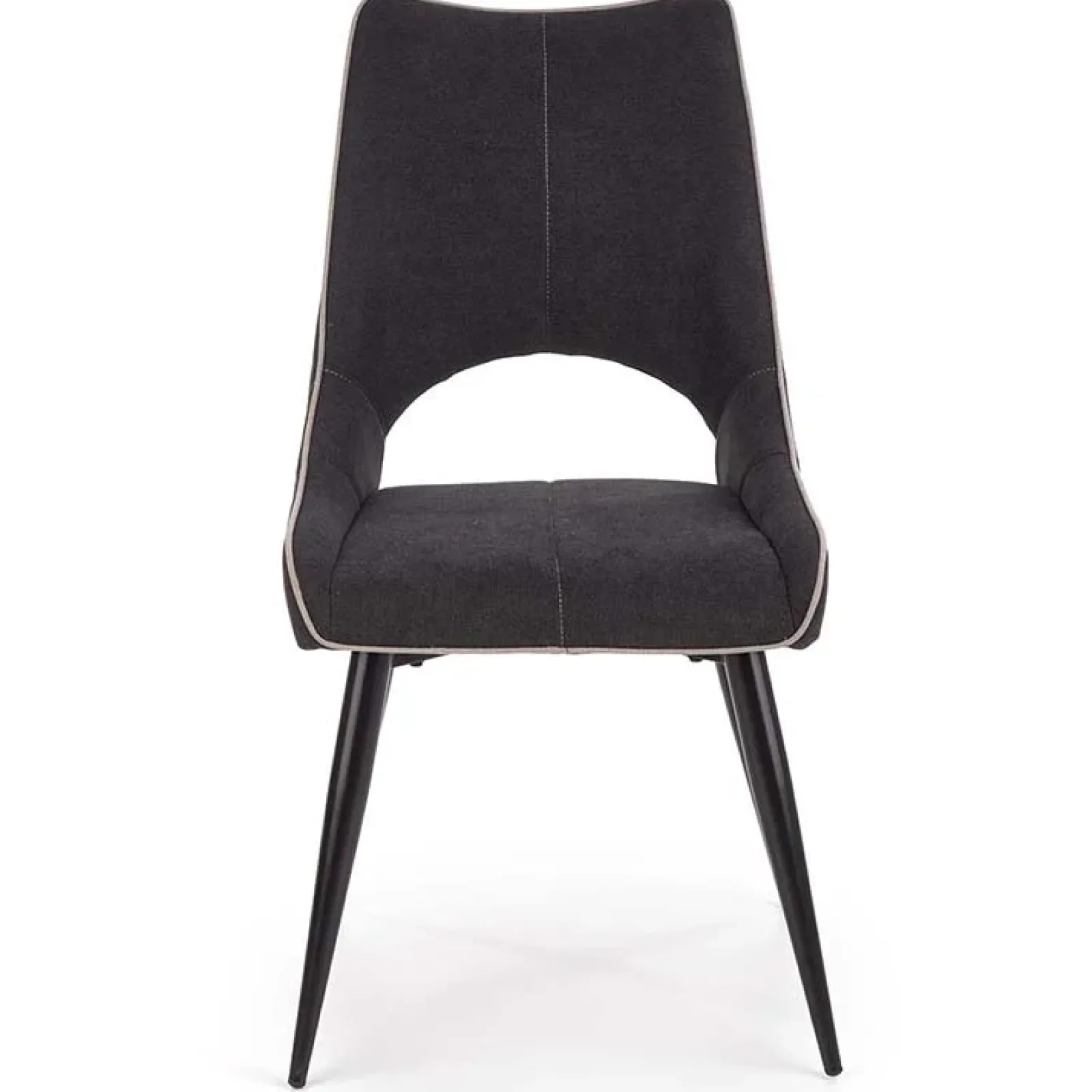 Garnero Arredamenti Sedie In Tessuto-Set 2 sedie imbottite in tessuto grigio design Brida