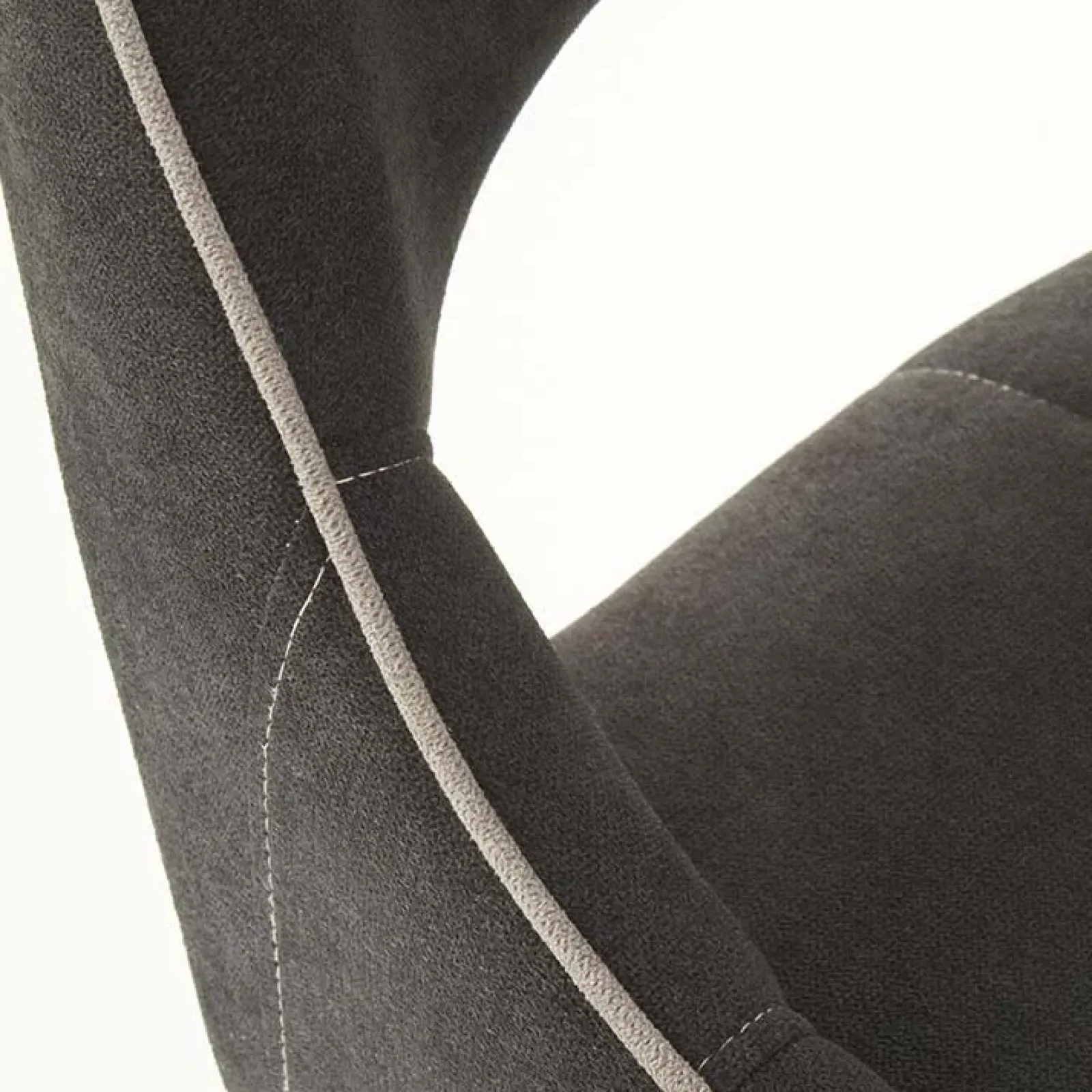 Garnero Arredamenti Sedie In Tessuto-Set 2 sedie imbottite in tessuto grigio design Brida