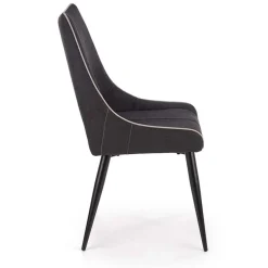 Garnero Arredamenti Sedie In Tessuto-Set 2 sedie imbottite in tessuto grigio design Brida