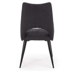 Garnero Arredamenti Sedie In Tessuto-Set 2 sedie imbottite in tessuto grigio design Brida