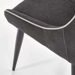 Garnero Arredamenti Sedie In Tessuto-Set 2 sedie imbottite in tessuto grigio design Brida