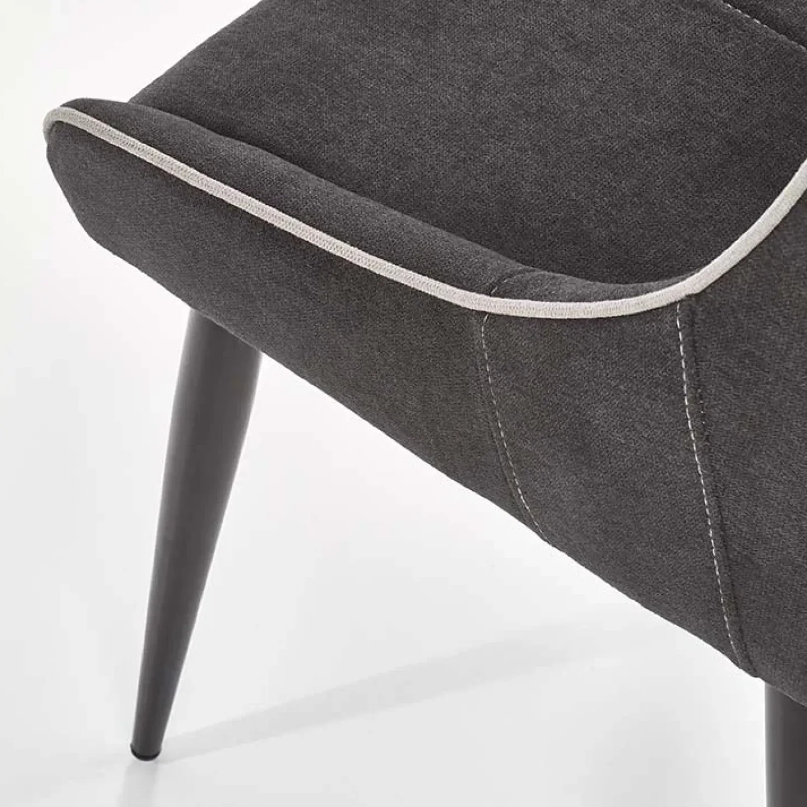 Garnero Arredamenti Sedie In Tessuto-Set 2 sedie imbottite in tessuto grigio design Brida