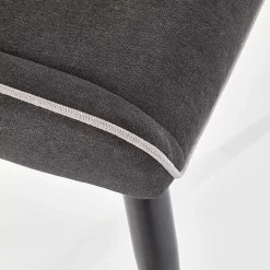 Garnero Arredamenti Sedie In Tessuto-Set 2 sedie imbottite in tessuto grigio design Brida