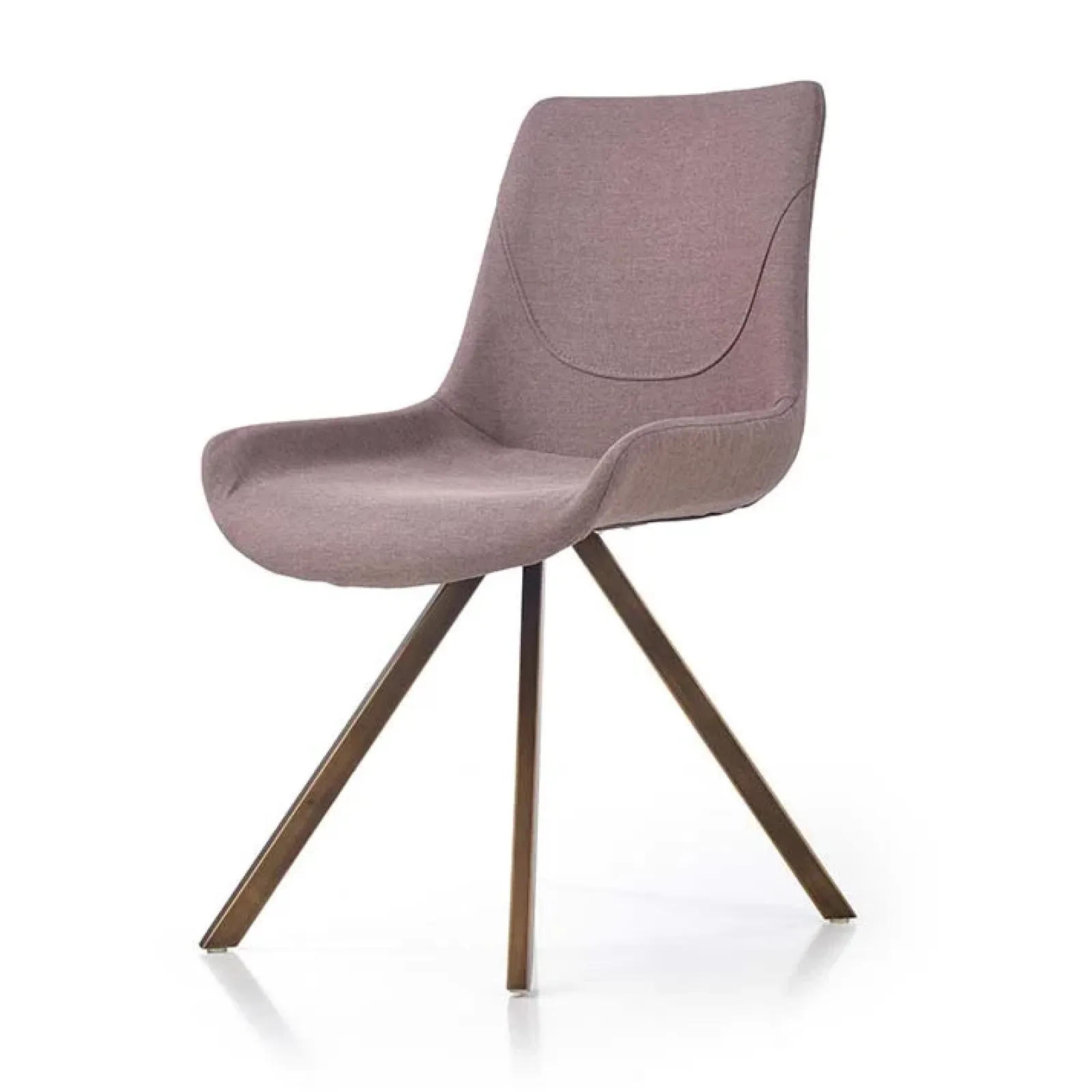 Garnero Arredamenti Sedie In Tessuto-Set 2 sedie imbottite in tessuto grigio acciaio oro antico Joanna