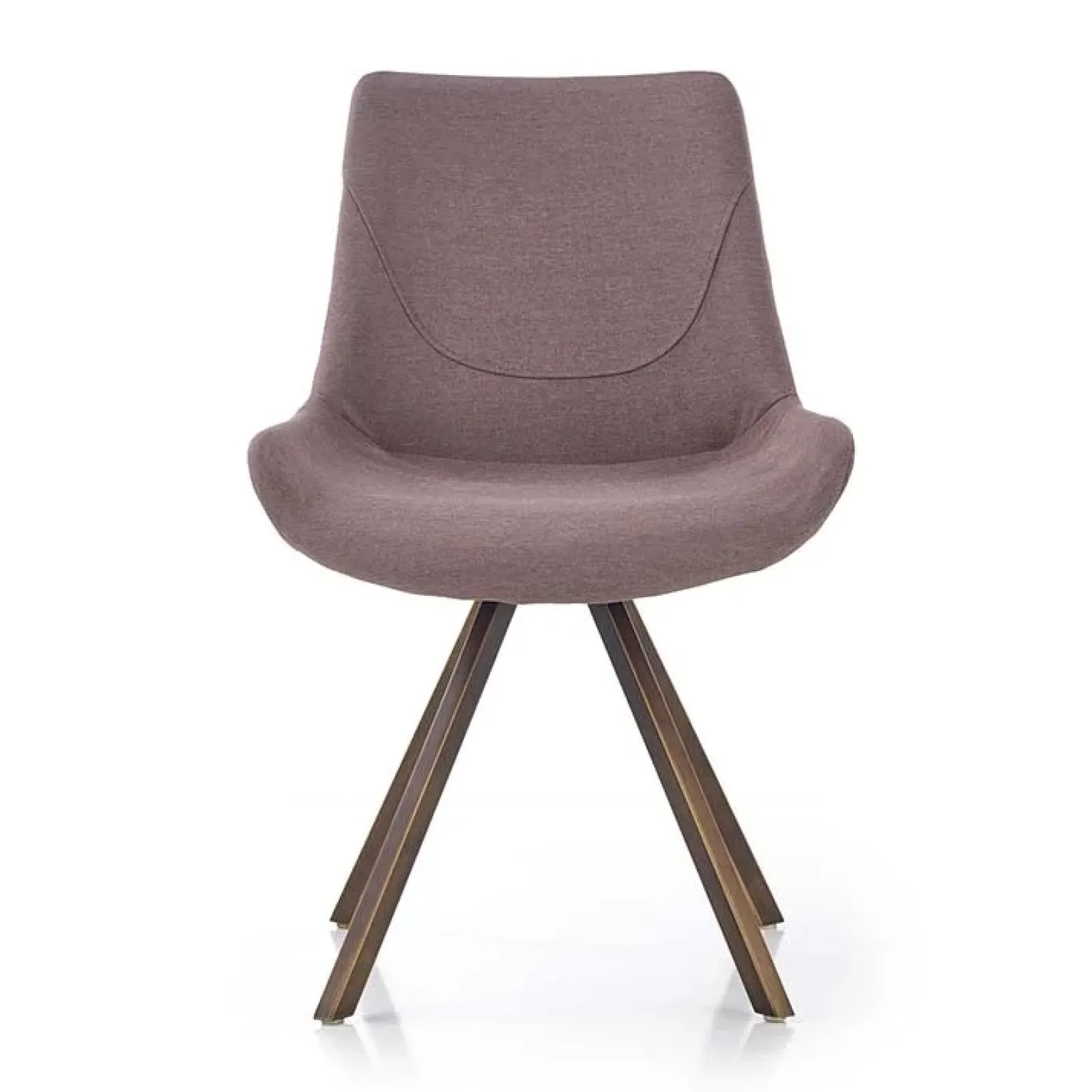 Garnero Arredamenti Sedie In Tessuto-Set 2 sedie imbottite in tessuto grigio acciaio oro antico Joanna